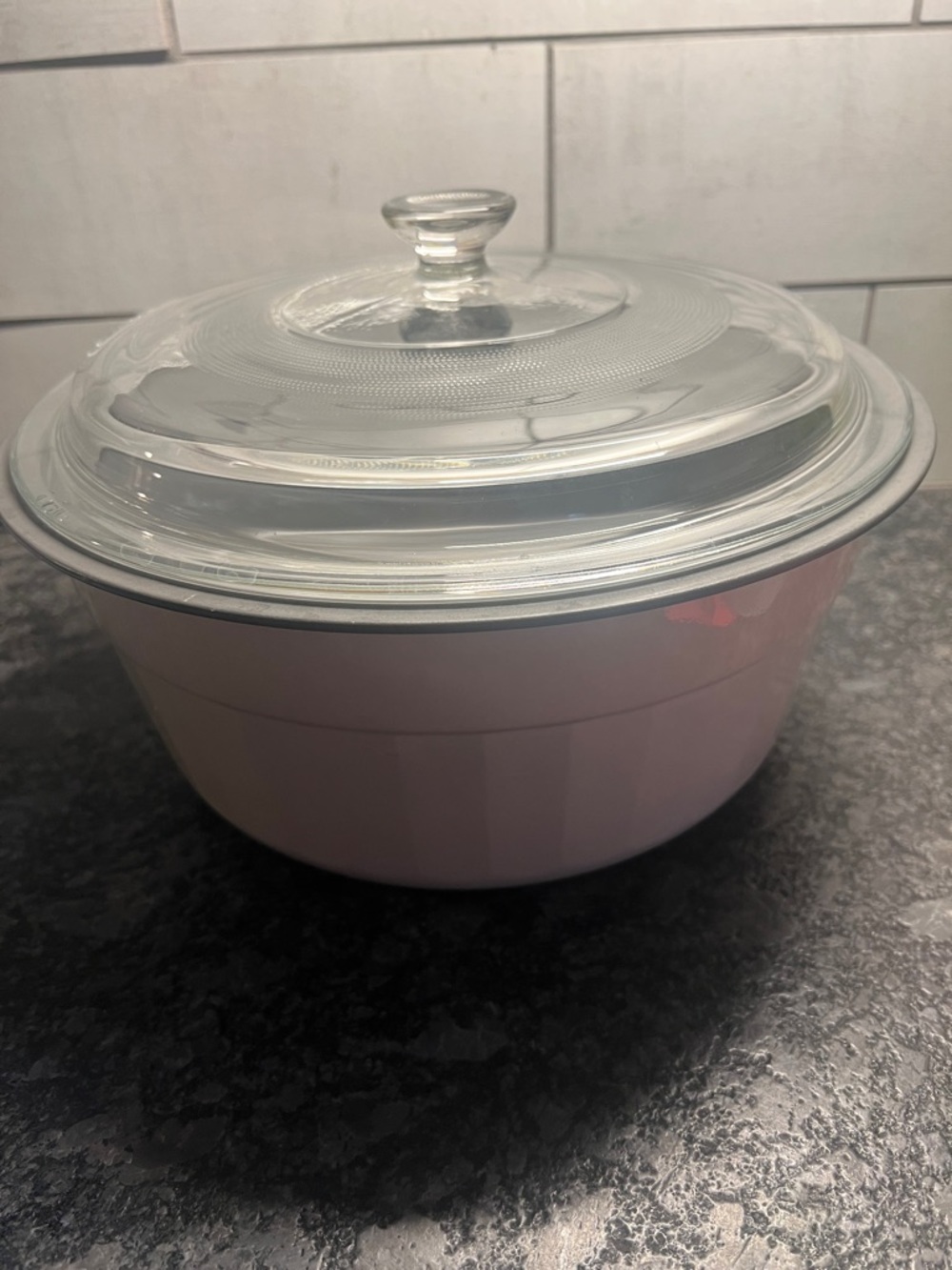 4.5 qt Ware Ever Air Bake insulated Casserole Glass-Lid and plastic lid too.